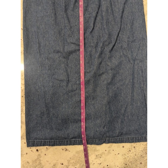 Bobbie‎ Brooks Vtg 90's Sunflower Denim Maxi Dress Cottagecore Hippie Bohemian - Picture 9 of 9